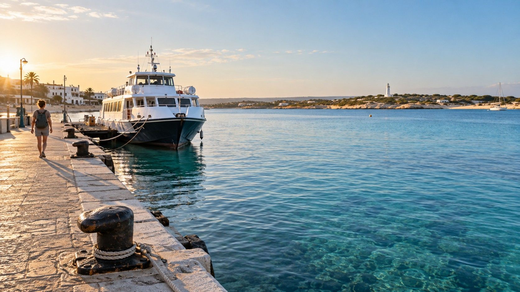 Fähre nach Formentera am Hafen von La Savina